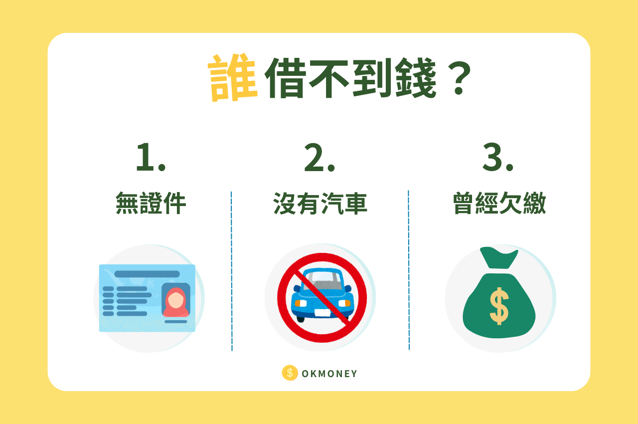 借不到錢？台中汽車借款地雷千萬別踩！
